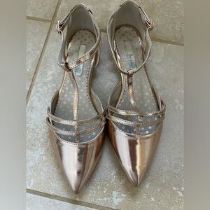 Gold patent leather Boden flats, size 39 or US 8. Used, excellent condition